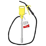 TERA PUMP 自動ノズル燃料移送ポンプ、ハンドノズル、拡張可能な吸気口、49.5インチホース、2.5GPM