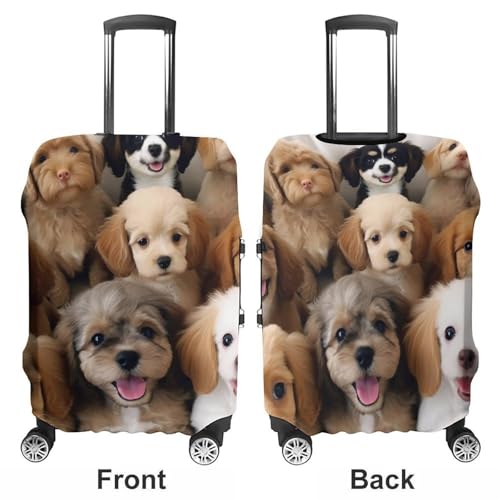 Cute Dogs Luggage Cover, Elastic Luggage Protector Fits 19-32in Suitcases, Washable & Anti-Scratch Suitcase Cover for Men Women XL3
