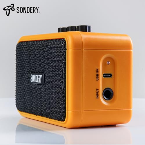 Sondery SOUNDBASE Mini Guitar Amp For Electric Guitars 5W Two Speakers Rechargeable Portable Pratice Small Amplifier thumb #3