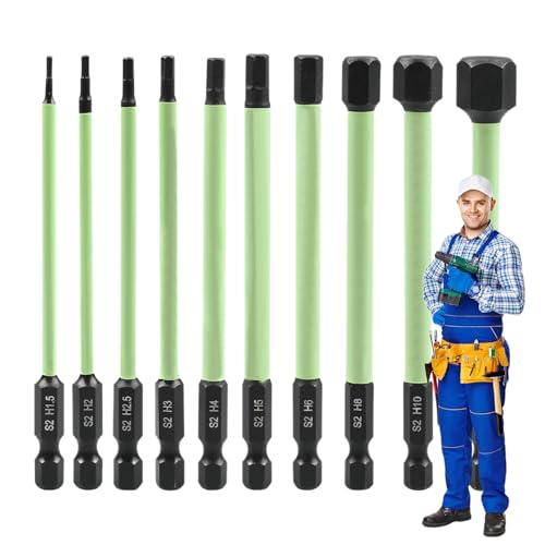Tyinerc Juego De Brocas Llave Allen | Herramienta de Destornillador con Cabeza Hexagonal de 6.5 mm - Set de Brocas Allen Magnéticas Hexagonales - Para Proyectos de Taller Mejoras del Hogar