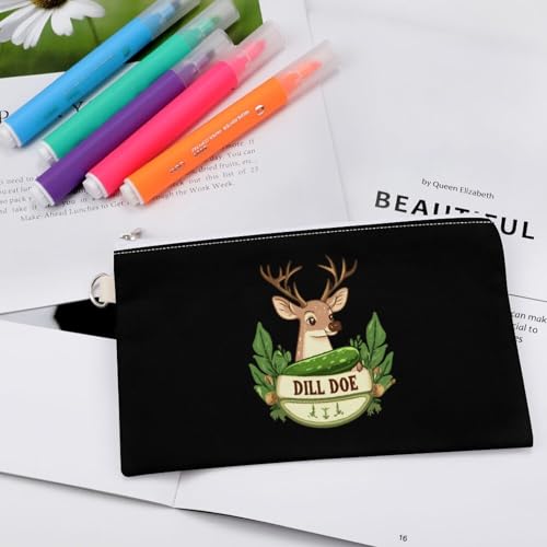 Dill Doe Fashion Coin Purse Change Makeup Bag Canvas Pencil Pouch Travel4