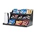 Mind Reader 14 Compartment 3 Tier Large Breakroom Coffee Condiment Organizer, Black