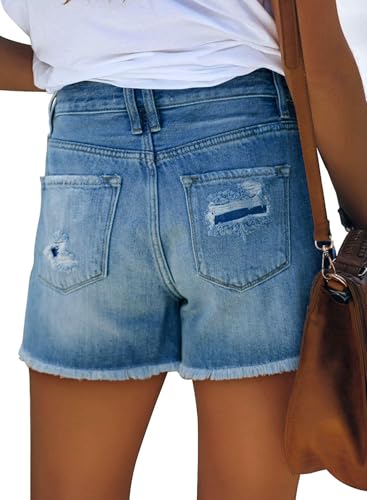 KISSMODA Women's Casual Denim Shorts Summer Jeans Stretchy Hot Short Pants3