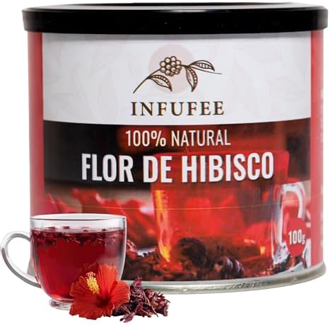 Flor de Hibisco 100 g - Flor de Jamaica para Te Frío - Agua de Jamaica - Infusión Te de Hibisco - Dieta Detox Drenante - Antioxidante 100% natural