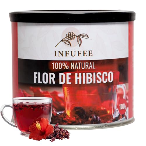 Imagen de Flor de Hibisco 100 g Flor de Jamaica para Te Frío Agua de Jamaica Infusión Te de Hibisco Dieta Detox Drenante Antioxidante 100% natural