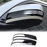 適用ランドクルーザープラド 150 2010-2023 バックミラー装飾、アンチスクラッチステッカー For Land Cruiser Prado 150 2022 2021 2020 2019 2018 2017 2016 2015 2014 2013 2012 2011 外観アップグレード改造部品 (ブラック)