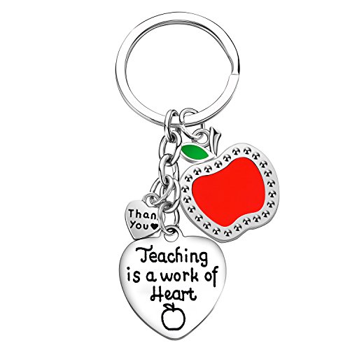 Teacher Appreciation Gifts Teaching Is A Work Of Heart Charms Keychain Back To School Gift For Teacher #TOP8