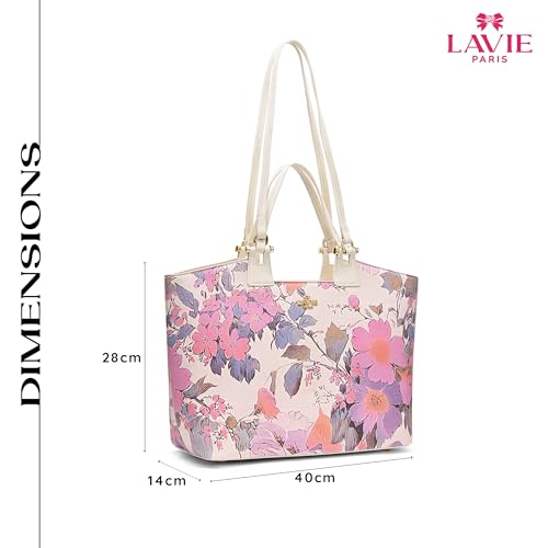 Image of LAVIE PARIS Women's Fleur Large Tote Handbag | Tote Bag for Work | Ladies Purse | Stylish Shoulder Bag | Gift for Women