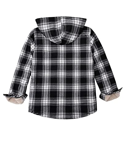 Image of ZENTHACE Boys Sherpa Fleece Lined Flannel Jacket