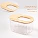 FiboPawer Transparent Hamster Sand Bath Box for Hamster Cage Accessories, Digging Sand Container with Climbing Ladder, Large Sandbox for Hamsters Dust Bath and Play Sand,Oval (Oval)