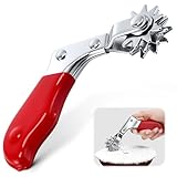 Dreyoo Buffing Pad Cleaning Spur Tool, Heavy Duty Metal Pad Cleaner for Wool Polishing Pads & Bonnets, Quickly Removes Compound Dust & Debris, Rotary Buffer Rake for Auto Detailing & Polishing