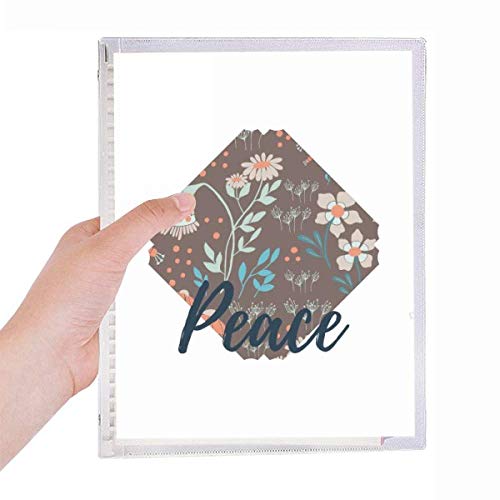 Carnet de peinture à feuilles en spirale marron avec stylo rechargeable