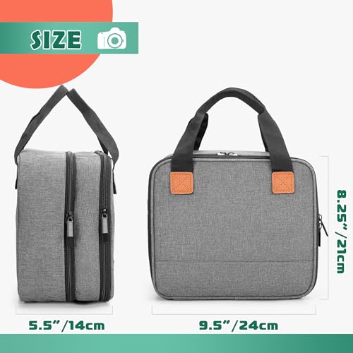 Luxja Fotodrucker Tasche Groß, Foto Drucker Tasche mit Griff, Photodrucker Reisetasche ist mit dem Canon SELPHY CP1500 / CP1300 / CP1200 Kompatibel, Grau