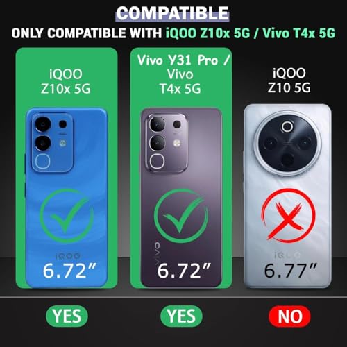 Image of Bintage case Dual-Leather Macc-Safe Design Phone Case| Soft Touch Finish | Full Camera Protectection Back Cover Compatible for iQOO I2404 / Z10x 5G - White & Black