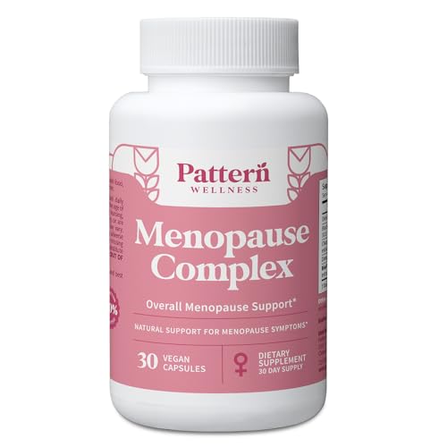 Image of Pattern Wellness Menopause Complex - Herbal Supplement for Women's Wellness & Hormone Health Support - with Black Cohosh, DIM & Bioperine - 30 Vegan Capsules, 3rd Party Tested