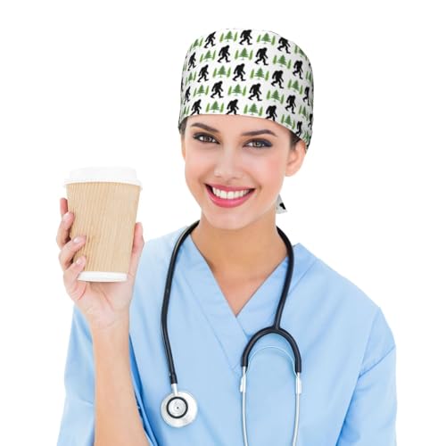 Image of WILL BUDXEG Working Cap with Sweatband for Women Men, Adjustable Cleaning Working Hats, Nurse Surgical Caps(Tie Back)
