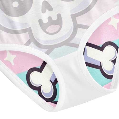 Toddler Girl Briefs, Cute Cartoon Jolly Roger Girls Underwear Cotton, 2T–8 Years4