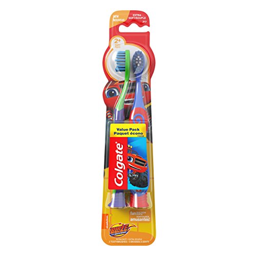 Colgate Kids Soft Toothbrush with Suction Cup, Blaze Value Pack (2 Count)