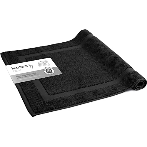herzbach home Badvorleger 100% Baumwolle | Duschvorleger | 1.000 g/m² | Saugfähig | Waschbar...