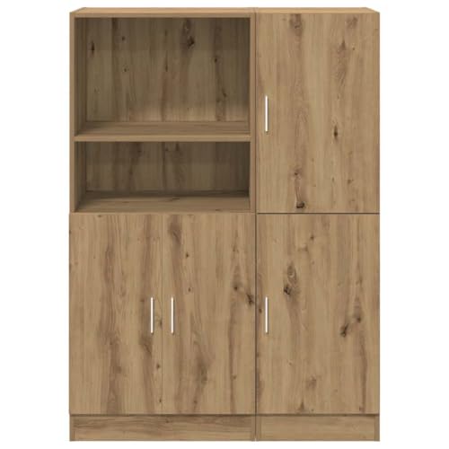 vidaXL 2 Piece Kitchen Cabinet Set Artisian Oak Engineered Wood, kitchen unit set, modern kitchen cabinet set, kitchen cupboard, kitchen cupboard set - Image 6