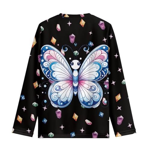 Image of Long Sleeve Shirts for Girls Winter Tops 3-16t Cartoon T Shirts for Fall Clothes