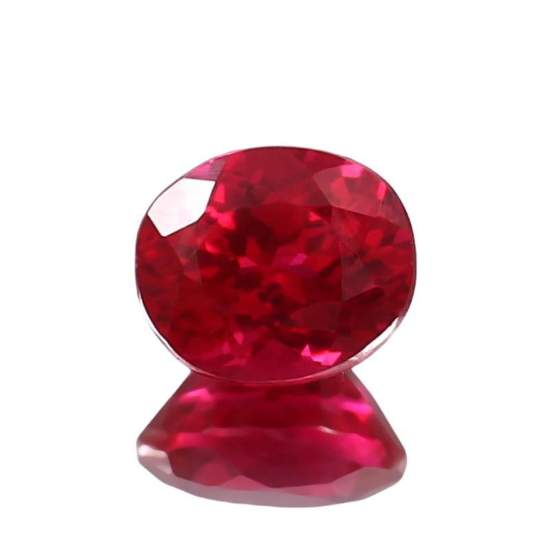 Rubis naturel ovale 9x10,5mm pour création de bijoux et bagues fait main