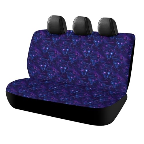 Housse de siège arrière camion et VUS loup violet protection de banquette auto