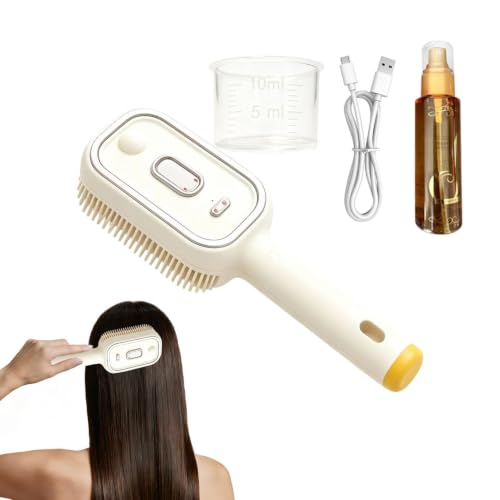 Cepillo de pelo con spray de agua y función de peinado inalámbrico recargable para baño