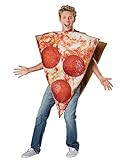 JUST FOR PARTY Adult Pizza Costume, Novelties Realistic Pizza Slice Funny Cosplay Outfit for Halloween Dress Up Party, One Size