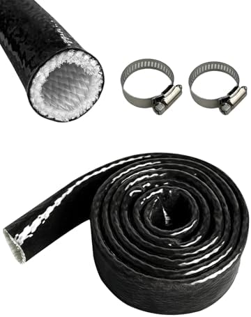 Heat Wrap LEDAUT Heat Shroud Sleeve Aluminized Sleeving Express Aluminized Hose And Silver Hose Wire Protection Barrier With Hook And Loop Closure, 3 4" I.D.x 10FT- 1" I.D.x 10FT Price In Udi