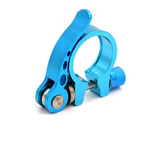 Happyyami Quick Release Aluminum Alloy Bike Seatpost Clamp and Easy to Install for and Road Bicycles Stylish Blue Color