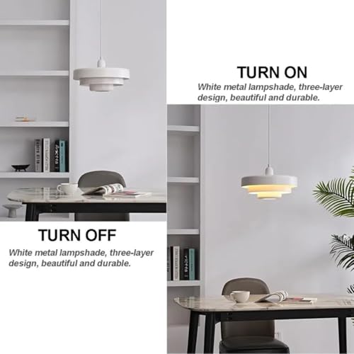Lámpara de araña minimalista vintage negra y blanca con base E27 para techo de salón 5