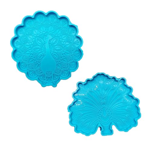 Diy Pavões Molde Silicone Bandeja Resina Artesanato Moldes Almofada Para Casa Ornamento Criativo Ace