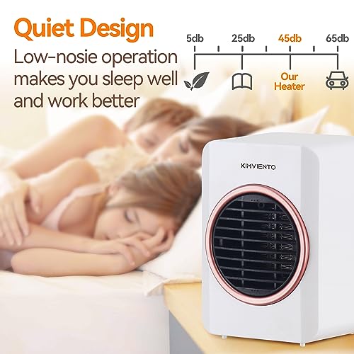 Mini Space Heater 200W Low Wattage Electric Small Desk Heater For Office, Bedroom, Home Or Room, Ceramic Personal Heaters For Indoor Use With Tip-Over And Overheat Protection, Energy Efficient, White #TOP5