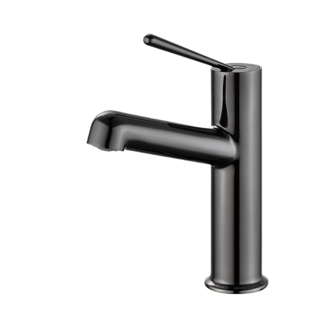 Mitigeur de lavabo en laiton brossé doré pour une salle de bain chic