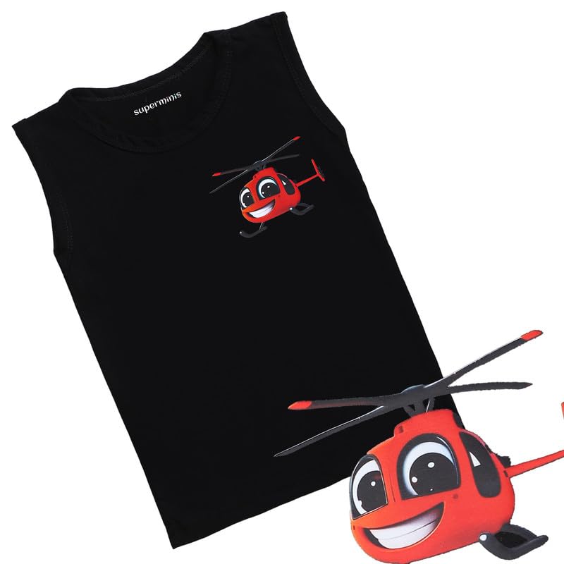 Image of superminis Cotton Vests /Baniyan /Inner Wear - Regular Fit, Sleeveless, Printed Sandos for Girls, Boys and Kids