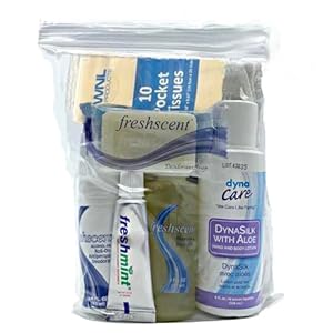 WNL Products 1400SUB-25PACK Deluxe Adult Comfort Kit In Clear Pouch, Premium Essential Wholesale Personal Hygiene & Toiletry Supplies, 25 Pack