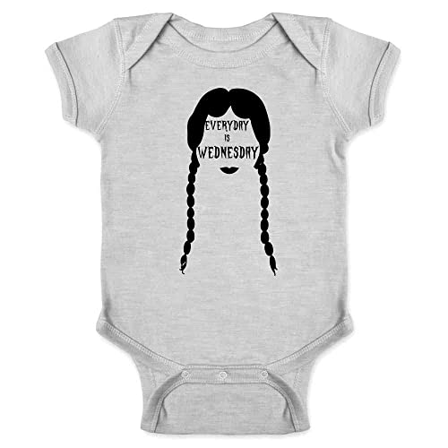 Image of Pop Threads Every Day Is Gothic Funny Halloween Goth Infant Baby Boy Girl Bodysuit