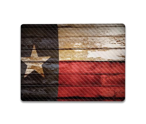 Image of MightySkins Carbon Fiber Skin Compatible with Microsoft Surface Laptop Go 3 (2023) Full Wrap Kit - Texas Shiplap | Protective, Durable Textured Carbon Fiber Finish | Made in The USA