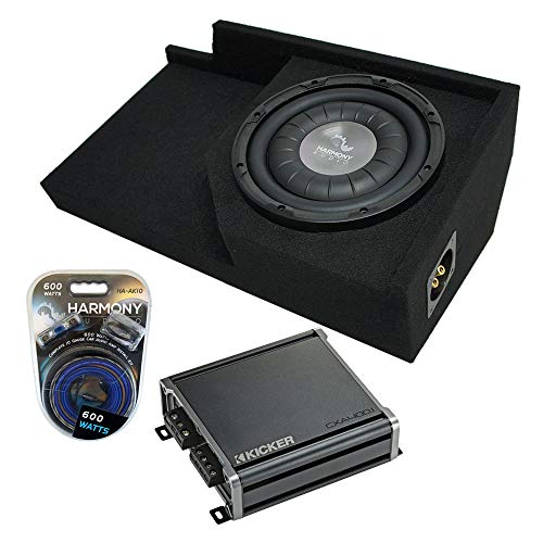 Harmony Audio F104 Bundle Compatible with GMC Sierra Ext Cab Truck 1988-1998 Single 10