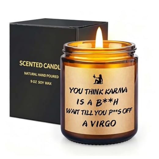Funny Birthday Gifts for Women Men, Unique Virgo Candle Bday Gifts for Her Best Friends Woman Mom Sister Girlfriend 30th 40th 50th 60th, Fun Present Friendship Ideas