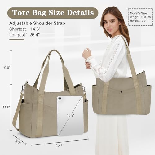Image of Geestock Tote Bag for Women, Lightweight Large Work Tote Bag, Nurse Handbag Multi-pocket Shoulder Crossbody Tote Bags