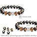 Tiger Eye Obsidian Beaded Bracelets For Men Gemstone Bracelets For Men &Women Fashion Natural Stone Men‘s Jewelry (black gold& yellow)