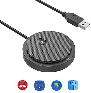 USB Conference Microphone,Ansten PC USB2.0 Microphone Support 360 ° Omnidirectional 10ft Plug