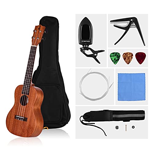 Ukulélé Soprano Concert De 23 Pouces Ukulélé en Acajou Bois Hawaii Guitare pour Les Joueurs Débutants Et Professionnels… - Les Beatles, Paul McCartney, John Lennon, RIngo Starr, George Harrison Ukulélé Soprano Concert De 23 Pouces Ukulélé en Acajou Bois Hawaii Guitare pour Les Joueurs Débutants Et Professionnels…