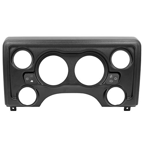 AUTO METER 90011 Gauge Mount Dash Panel (Mounting Solutions 6 Gauge (3 3/8" X2, 2 1/16" X4), Jeep Tj/Xj), Black - Image 3