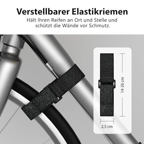 Fahrrad Wandhalterung aus Bambus – Fahrradhalterung Wand für MTB und Citybike – Rennrad Wandhalterung & Rennrad Halterung Wand mit Gummiauflage – Robuster Bike Wall Mount mit 15 kg Tragkraft