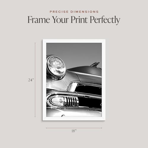 Image of Americanflat 18x24 Poster Frame in White - Composite Wood with Polished Plexiglass - Horizontal and Vertical Formats for Wall with Included Hanging Hardware