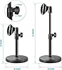 BILIONE 101S 3 in 1 Multi-Function Desktop Microphone Stand, Adjustable Table Mic Stand with Microphone Clip, Cell Phone Clip, 5/8 inch Male to 3/8 inch Female Metal Adapter,Black #2