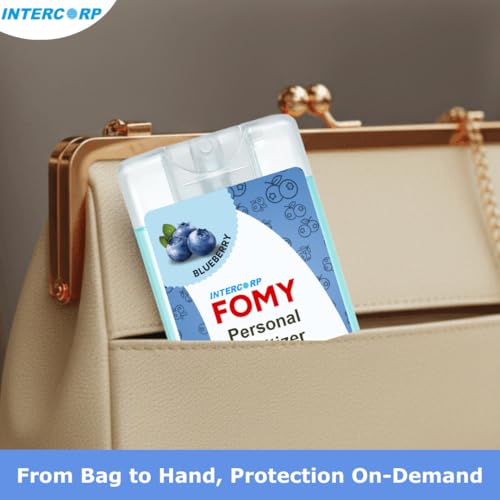 Image of Pocket Sanitizer Spray 20 ml | Hand & Surface Disinfectant | Gentle & Effective Germ Protection (20 ml, Blueberry)